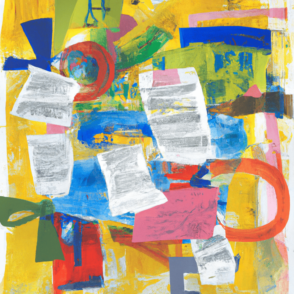 Abstract painting of Review of the Papers, Monday 02 April