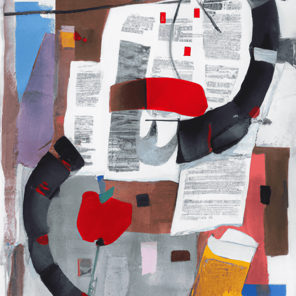 Abstract painting of Review of the Papers, Thursday 06 June