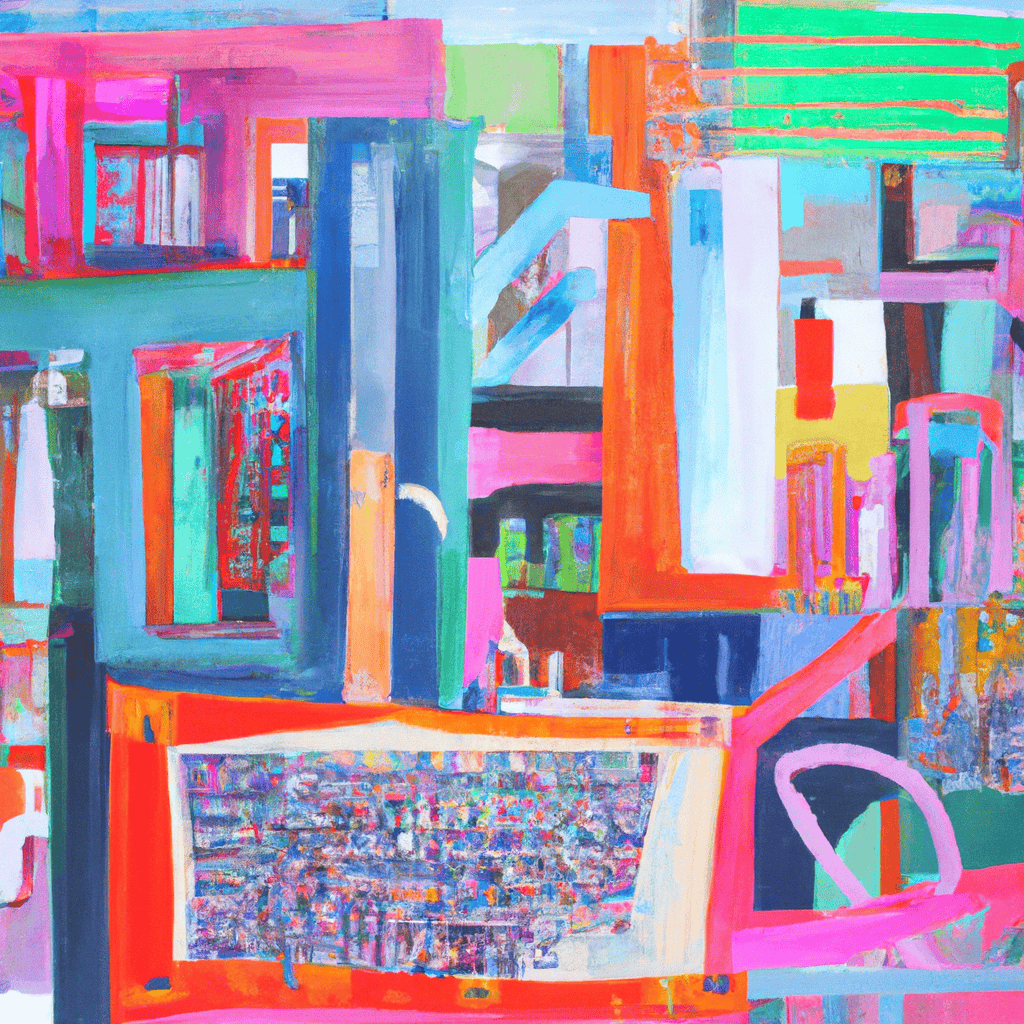 Abstract painting of Packed with information