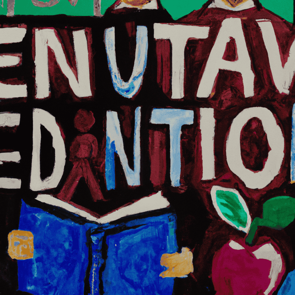 Abstract painting of Whatever you do, don't get an education