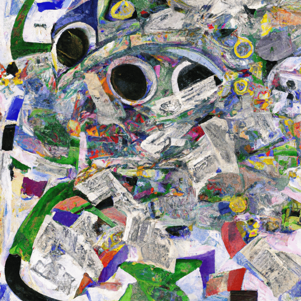 Abstract painting of Review of the Papers, Monday 23 April