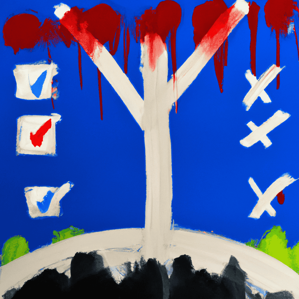 Abstract painting of Poll result - and the new poll