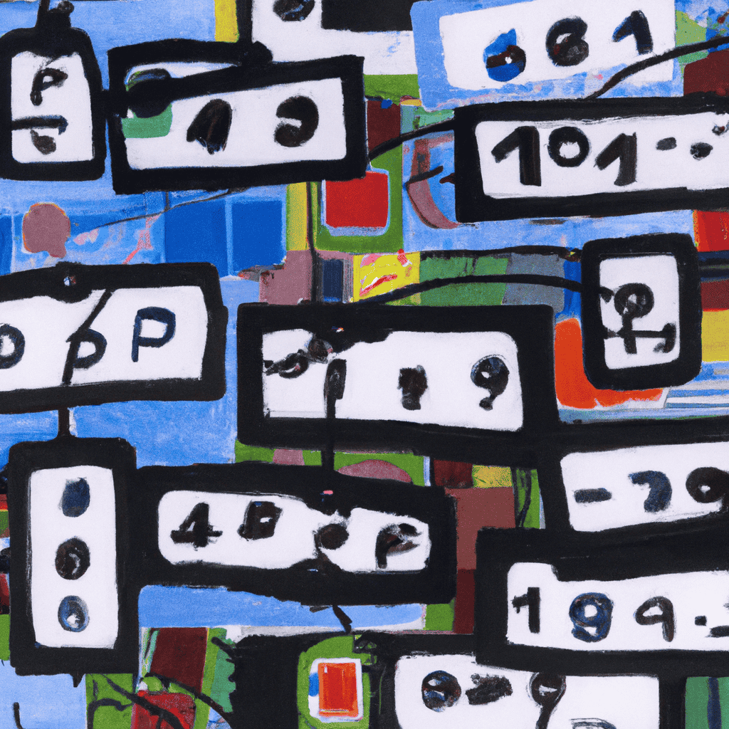 Abstract painting of ID cards