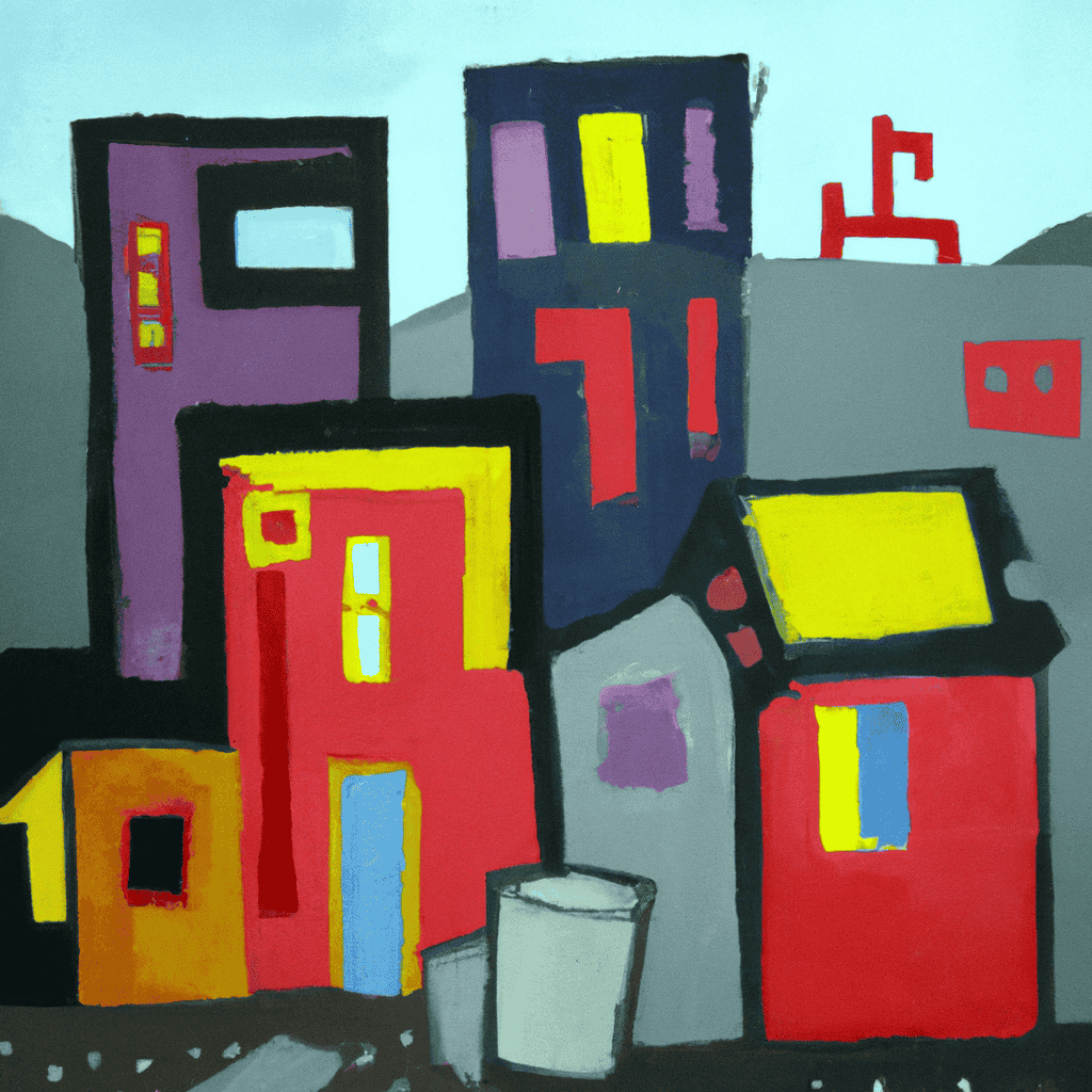 Abstract painting of MoD housing