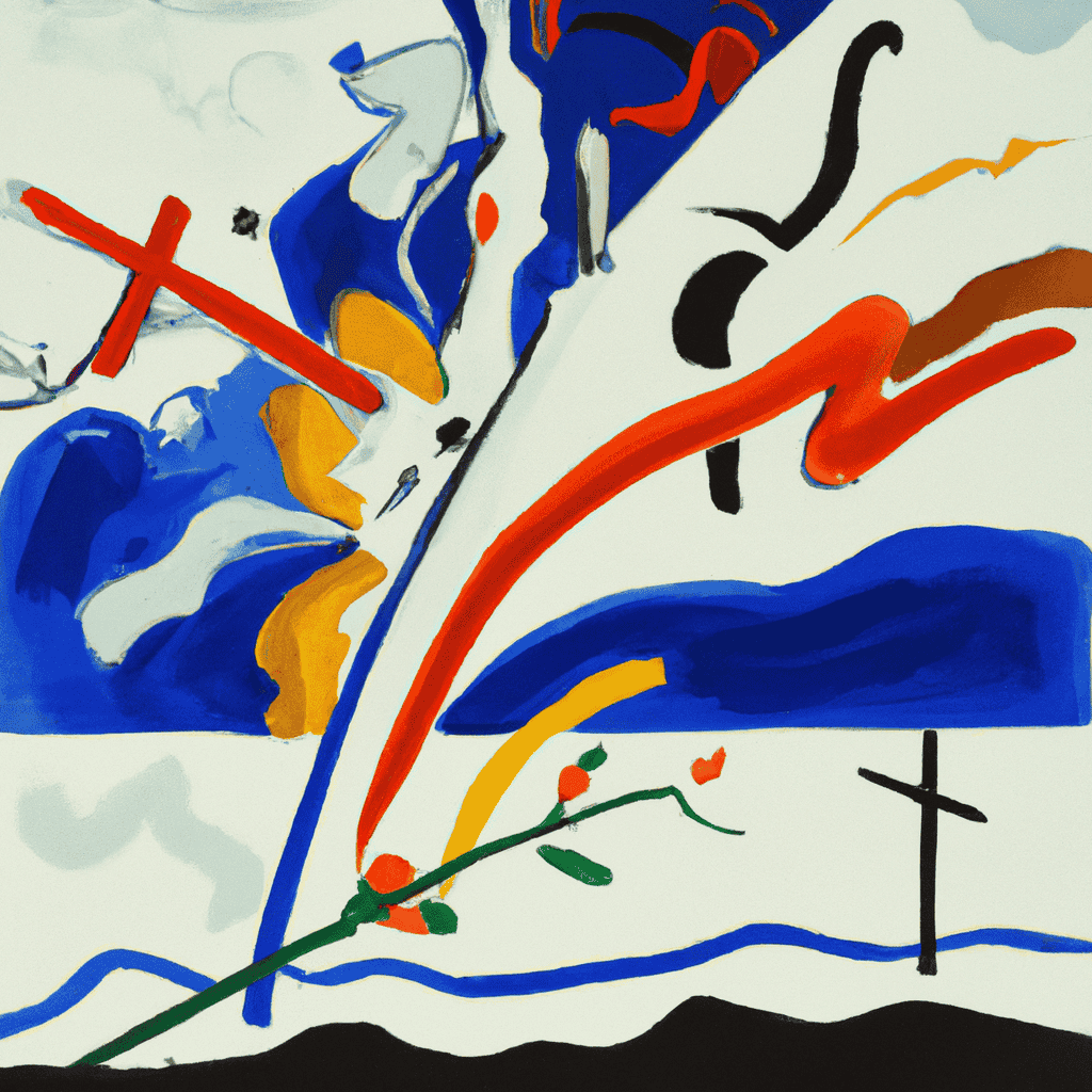 Abstract painting of The French "right" and competition
