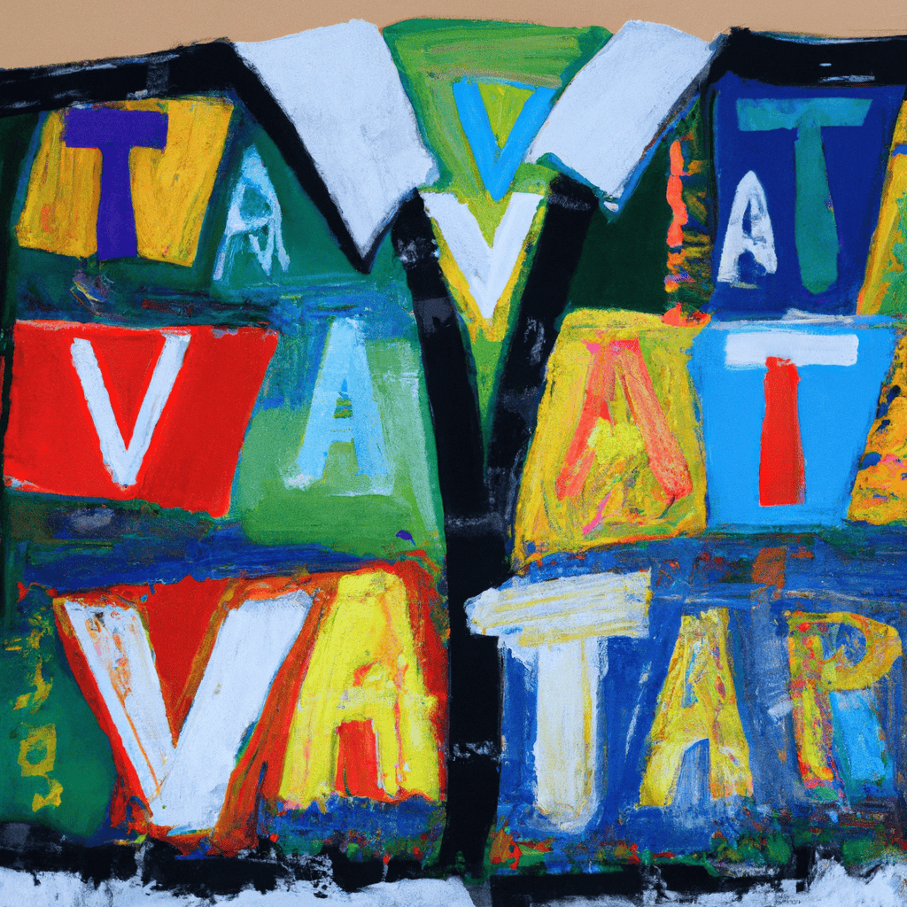 Abstract painting of Scrap VAT on clothes
