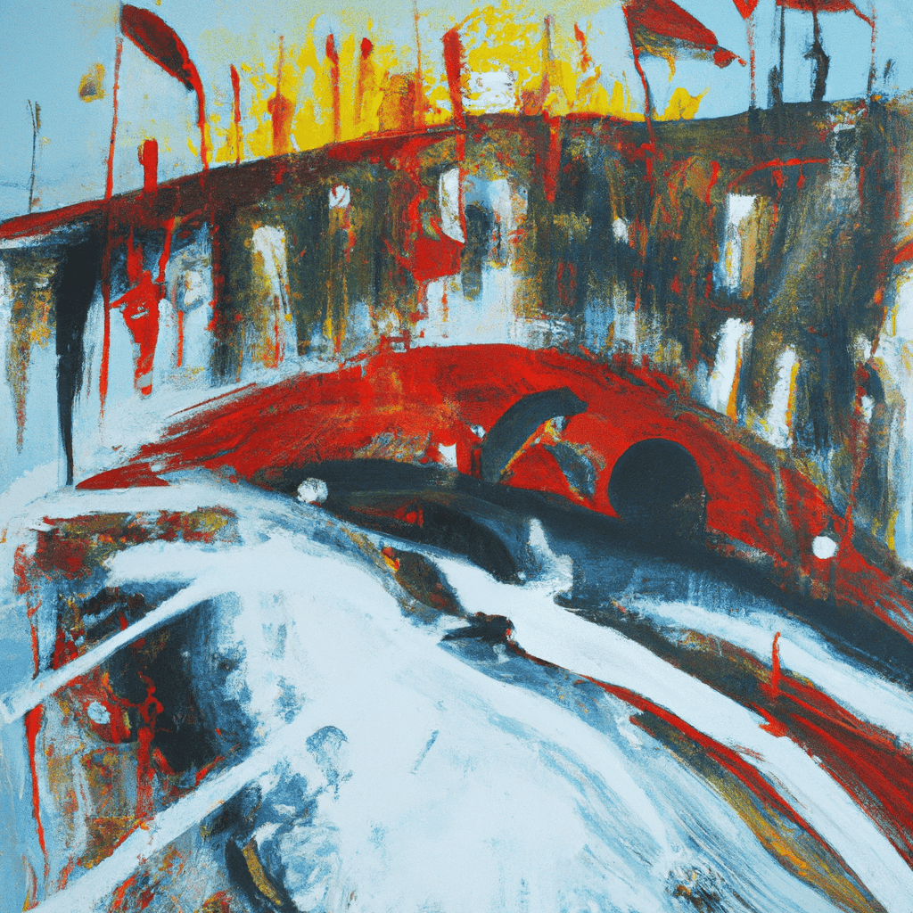 Abstract painting of Tsunami aid