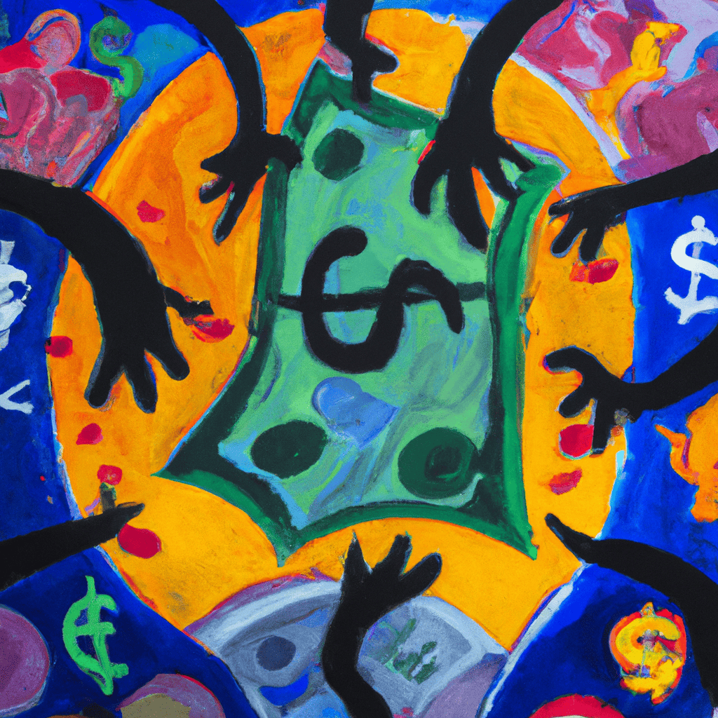 Abstract painting of Voucherisation of charity