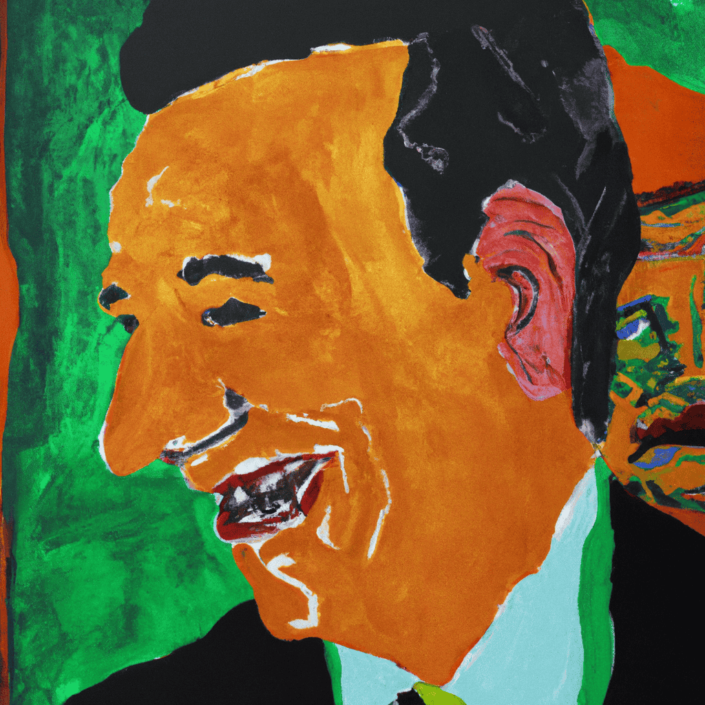 Abstract painting of Michael Portillo: "Gordon is going to meddle"
