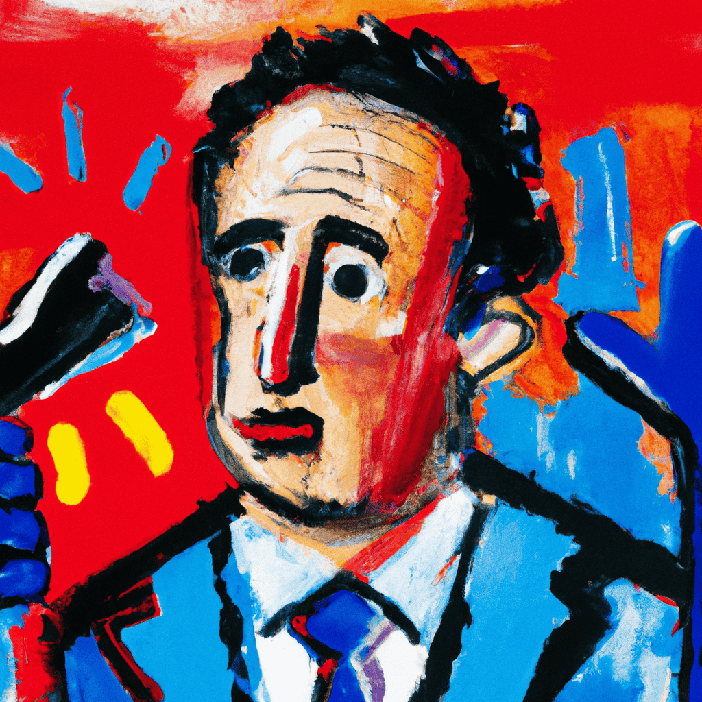 Abstract painting of Sarkozy, The Constitution and Free Markets
