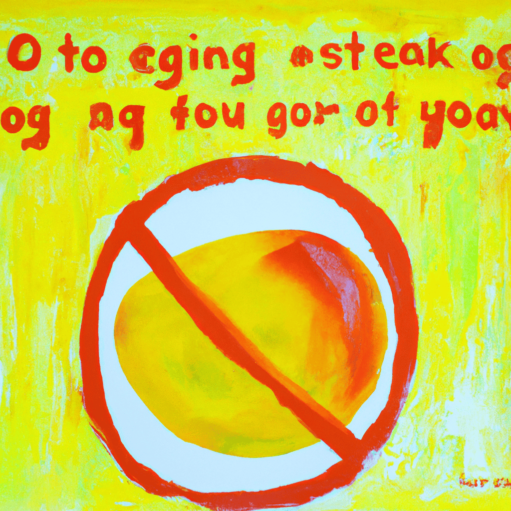 Abstract painting of Warning - Do not go to work on an egg