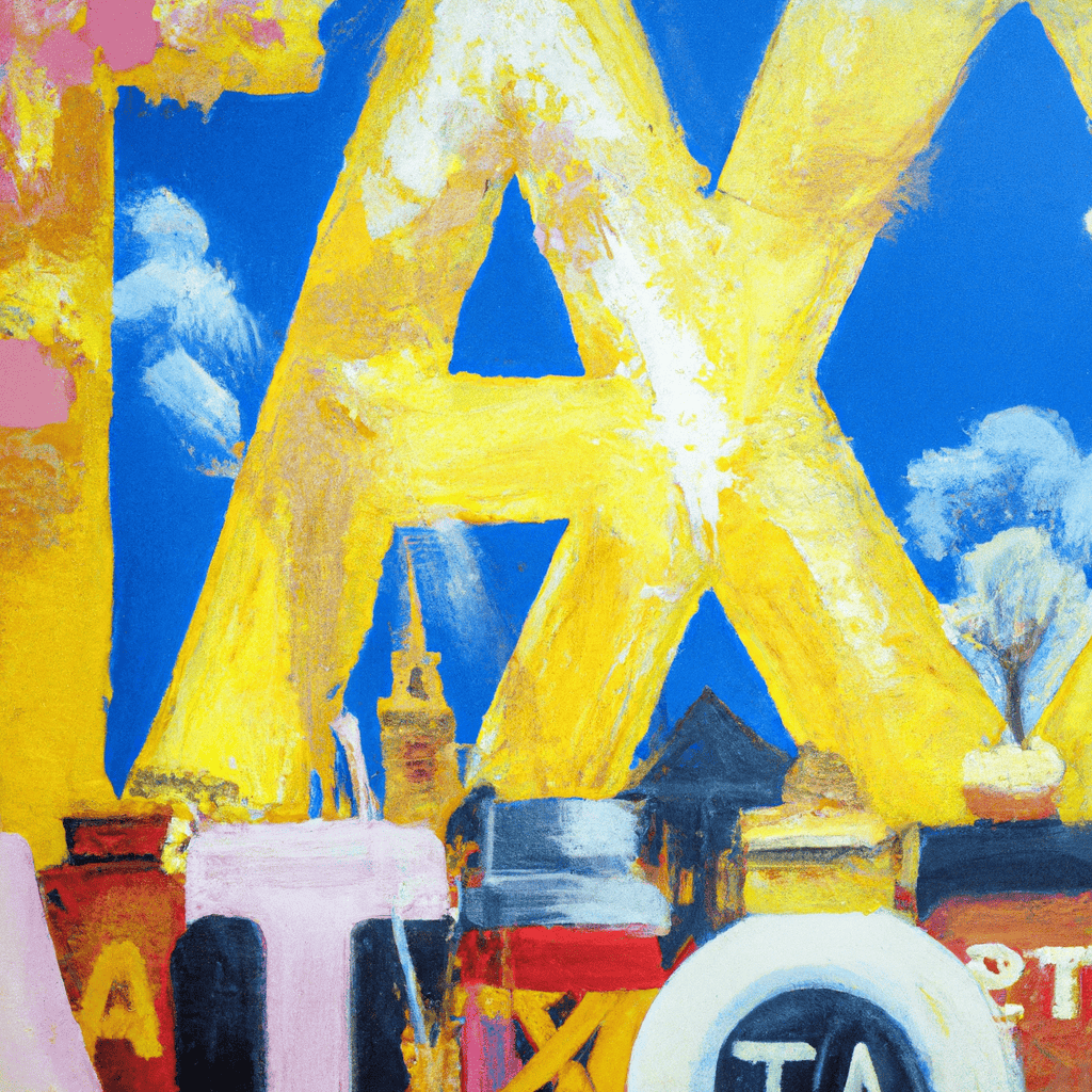 Abstract painting of Tax & Spend