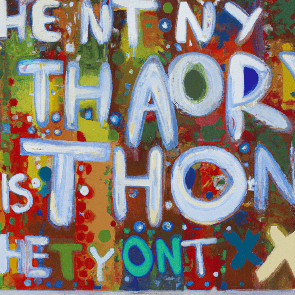 Abstract painting of Hey Tony - leave them kids alone!