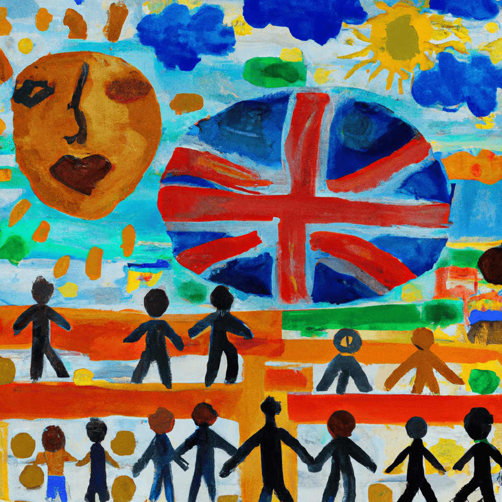 Abstract painting of Global citizens
