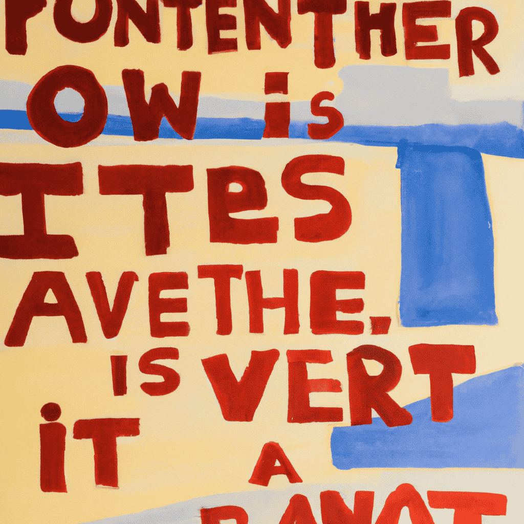 Abstract painting of The answer is whatever the Government wants it to be