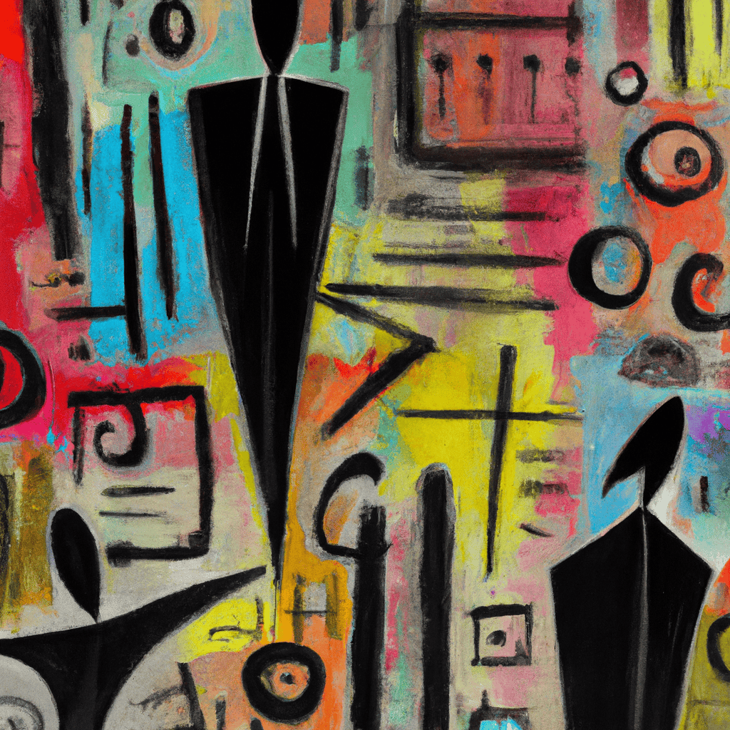 Abstract painting of Who said crime doesn't pay?