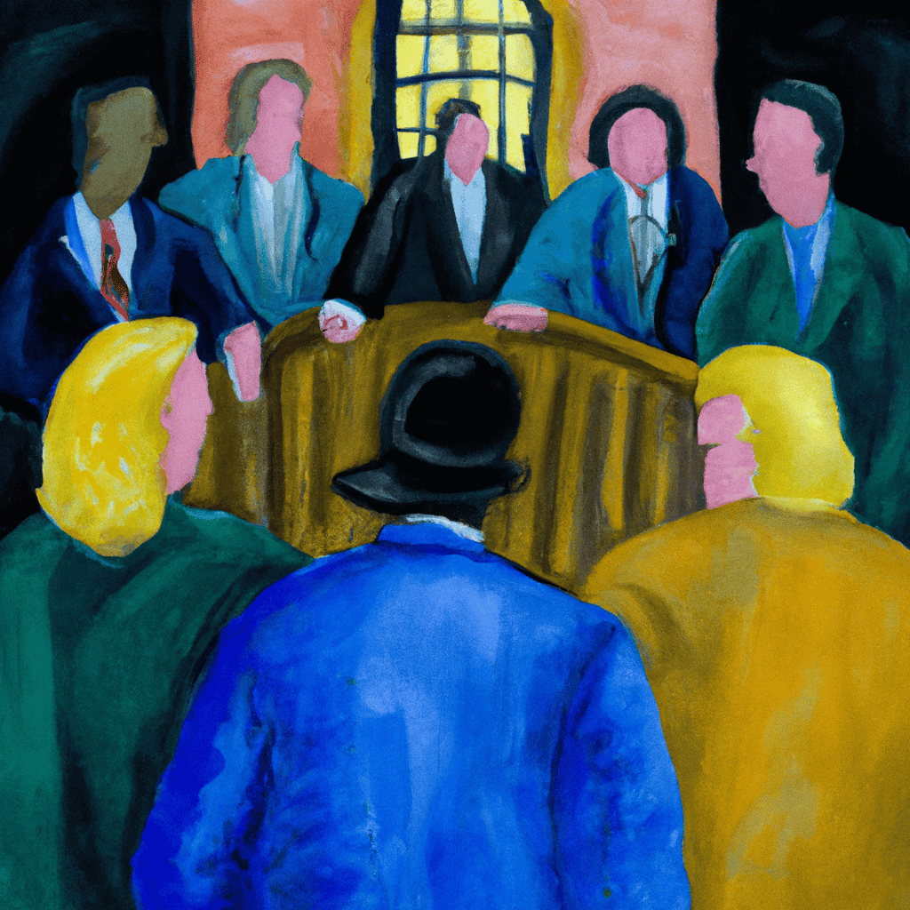 Abstract painting of Jury Trial