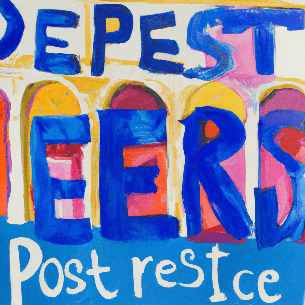 Abstract painting of Save our Post Offices (whatever the cost)