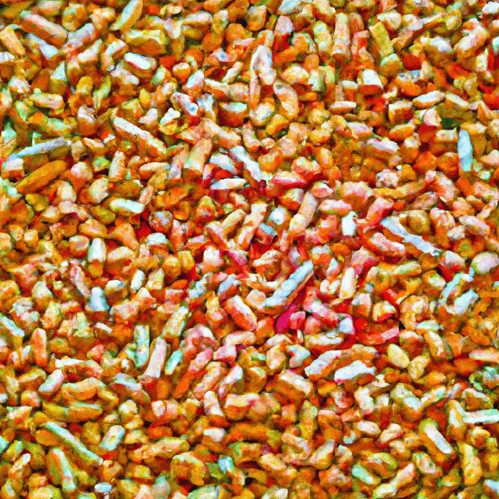Abstract painting of Wood pellets