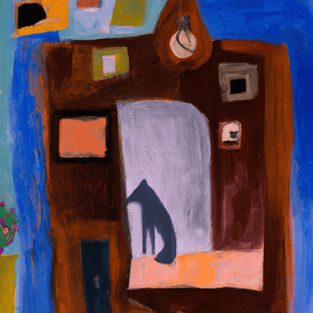 Abstract painting of Troubled Home Office