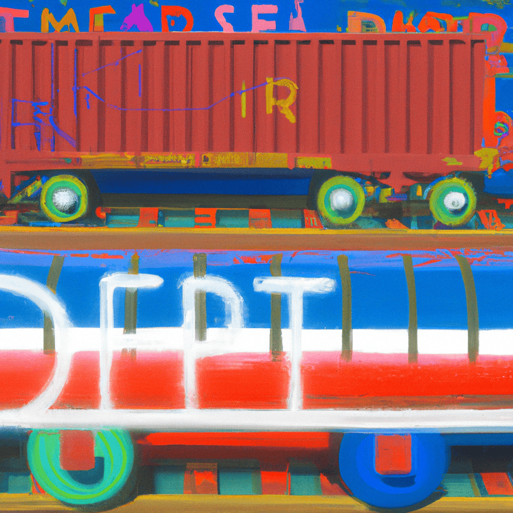 Abstract painting of DfT and rolling stock