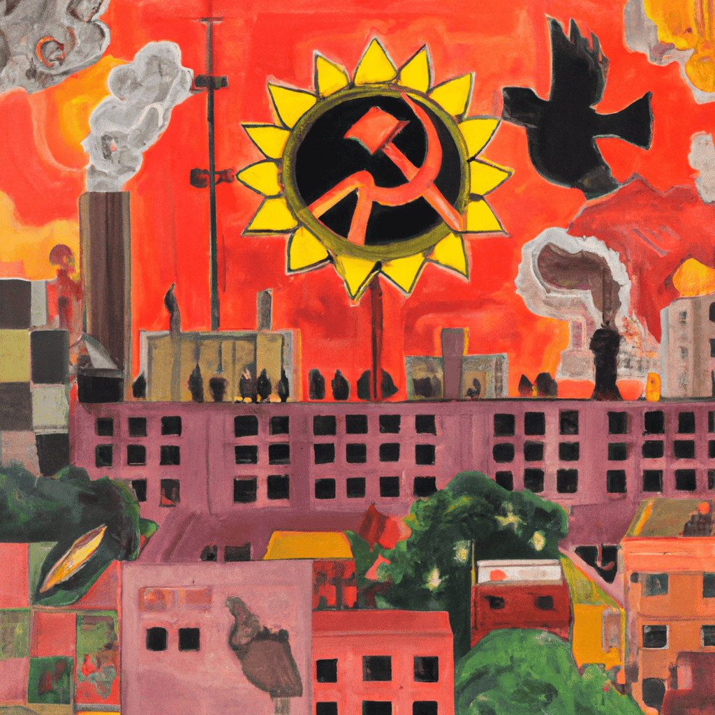 Abstract painting of The Socialist Utopia