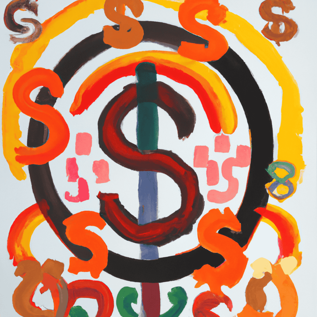 Abstract painting of The Olympic sum of money