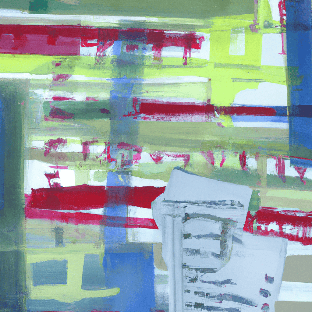Abstract painting of Paperwork over patient care