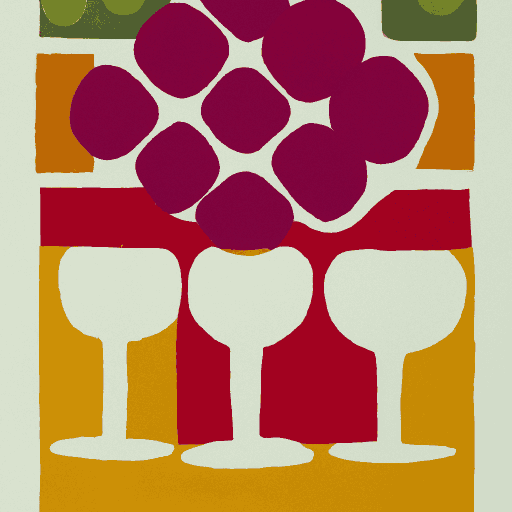 Abstract painting of In vino veritas