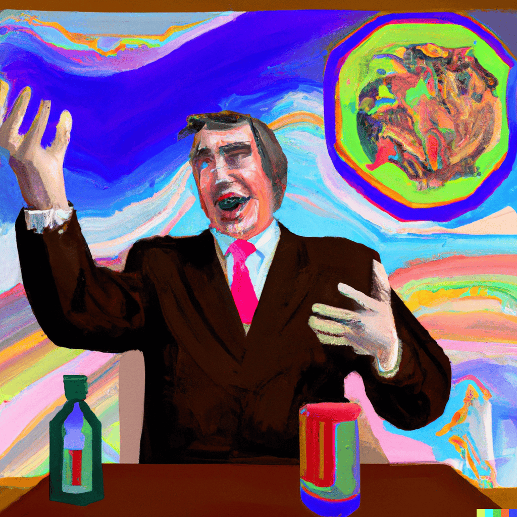 Abstract painting of Gordon Brown's idea of devolving power