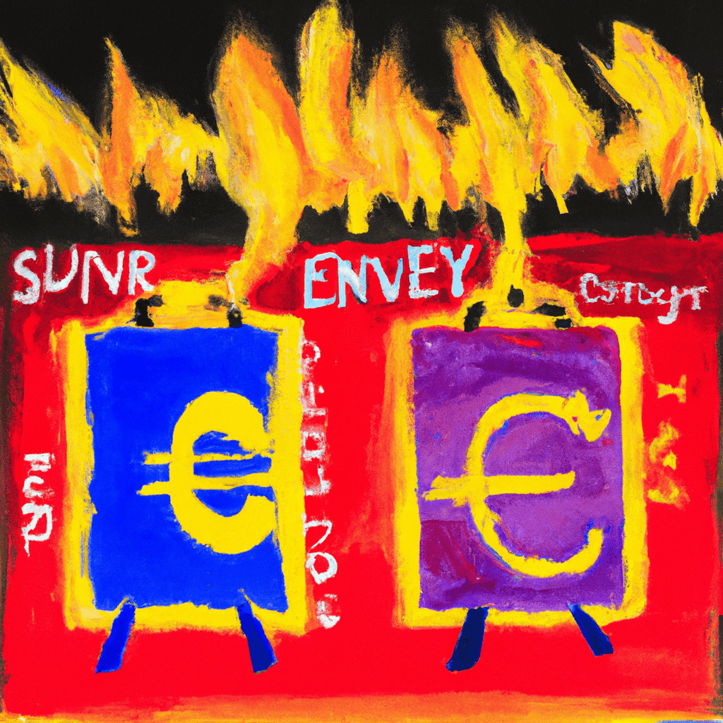 Abstract painting of Government - burning our energy as well as our money