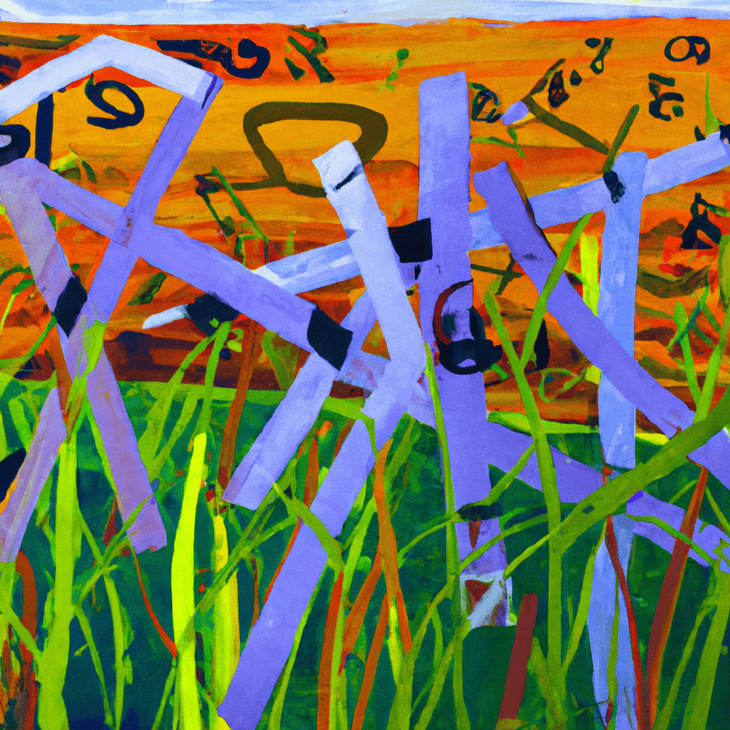 Abstract painting of More issues "kicked in to the long grass"