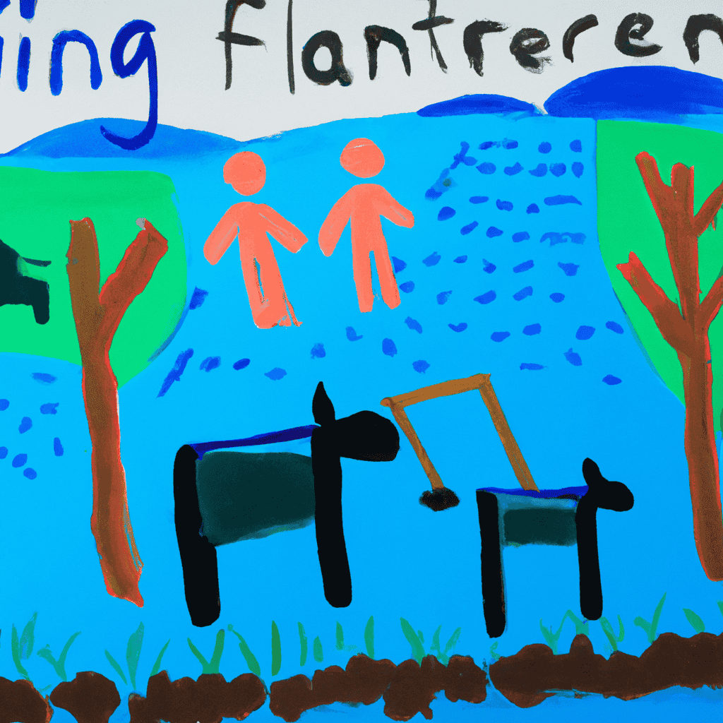 Abstract painting of Baby farming