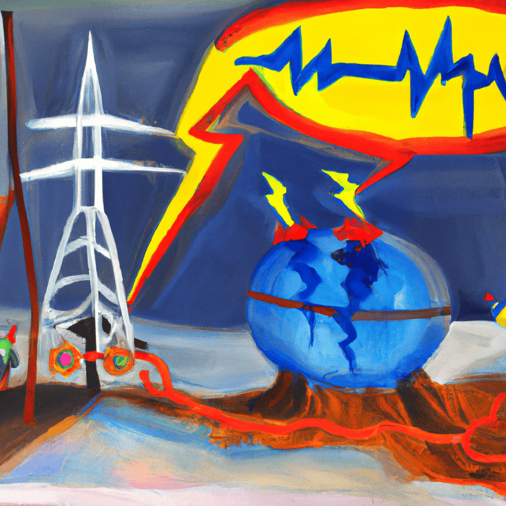 Abstract painting of Russian gas and the big political lie