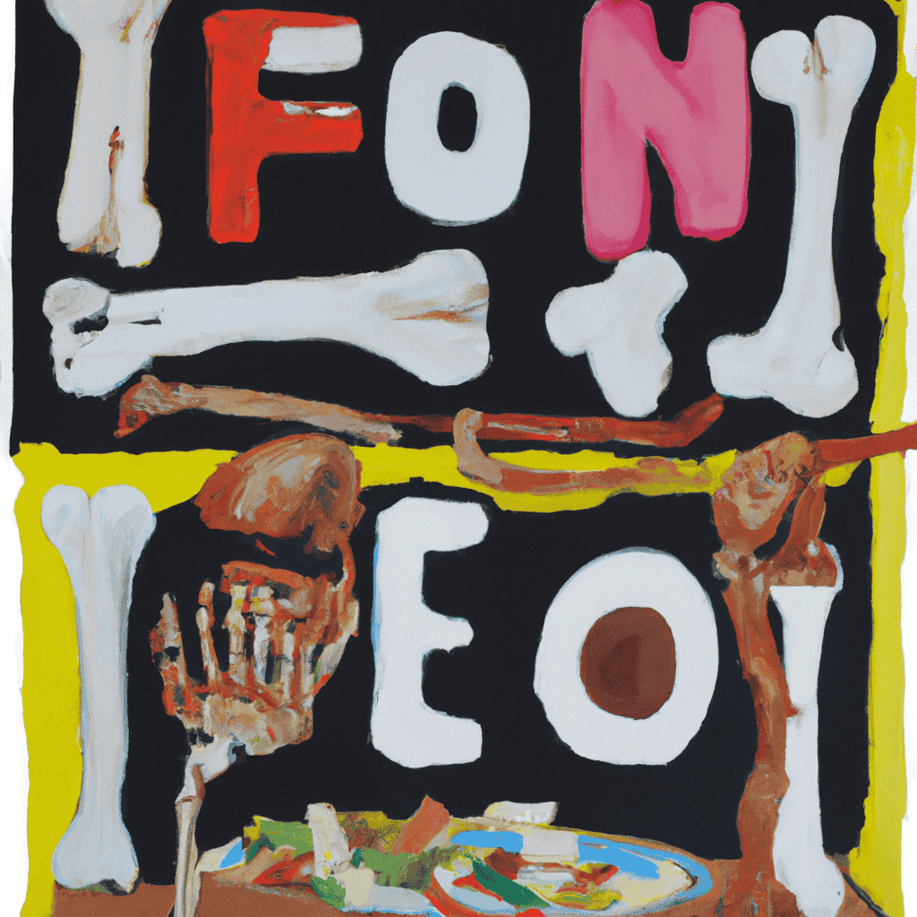 Abstract painting of Eat up your bones, they're good for you