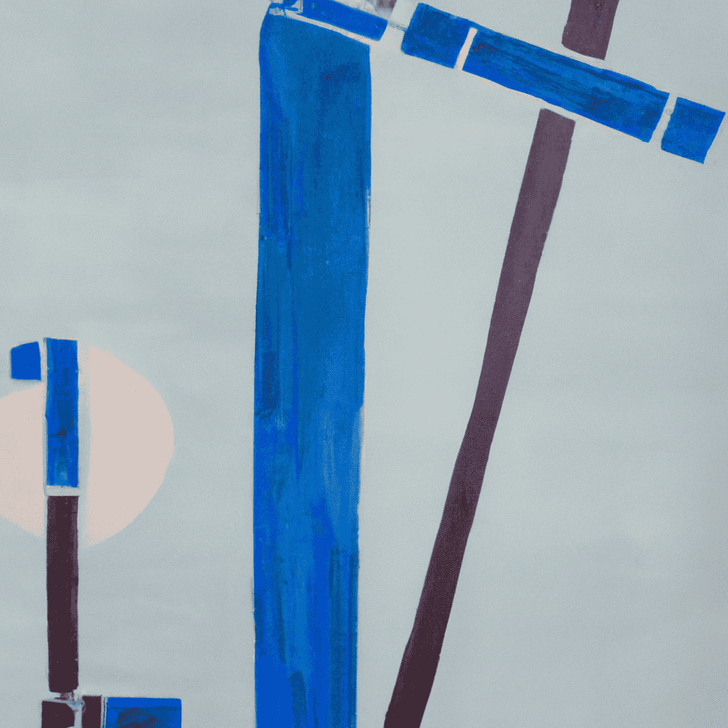 Abstract painting of Blue Labour strike again