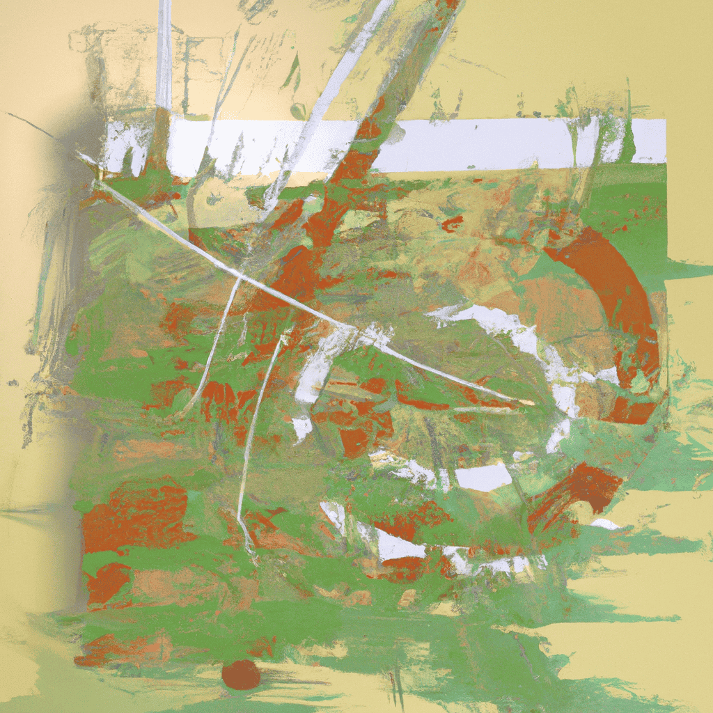 Abstract painting of Killed by state greenery