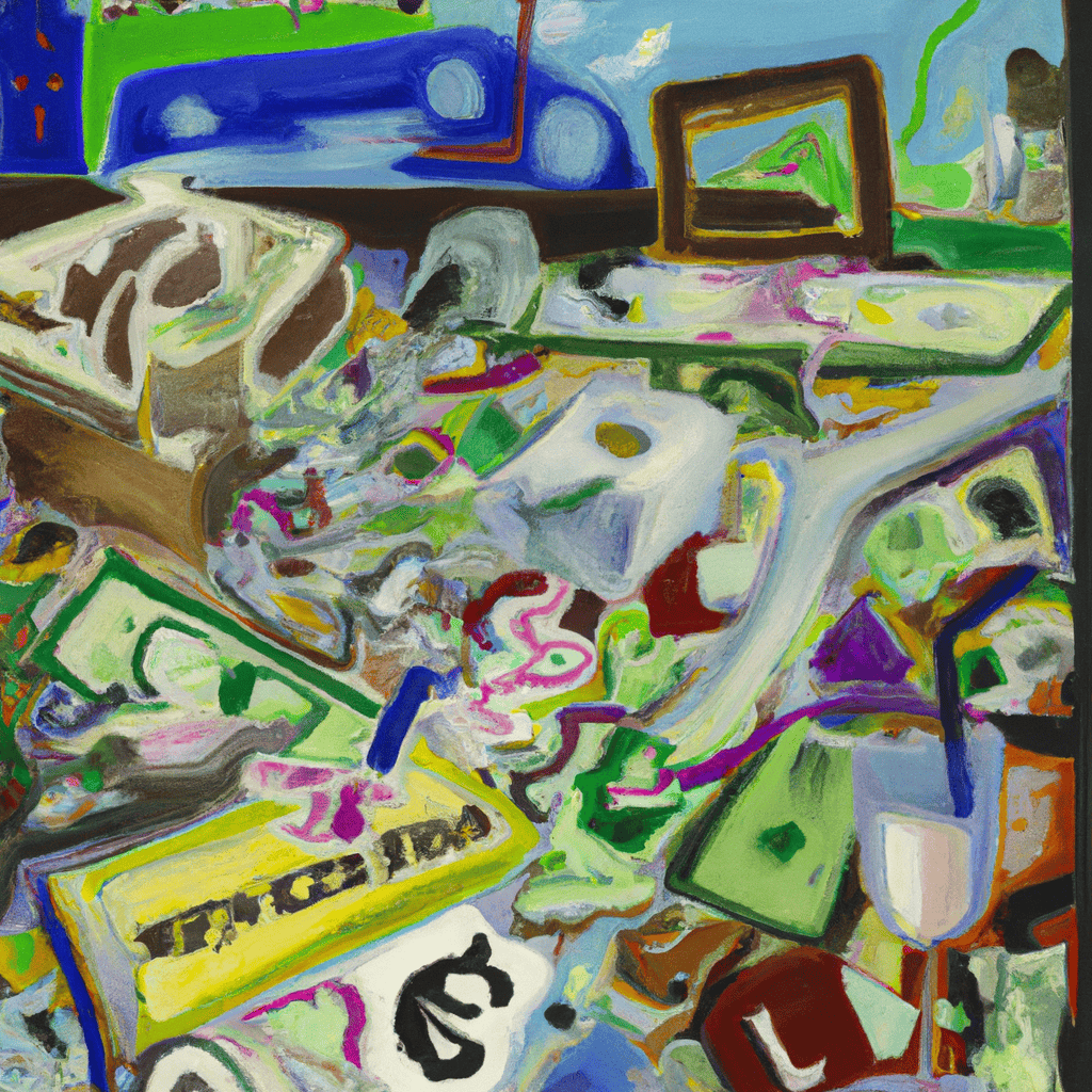 Abstract painting of Liquidating reality