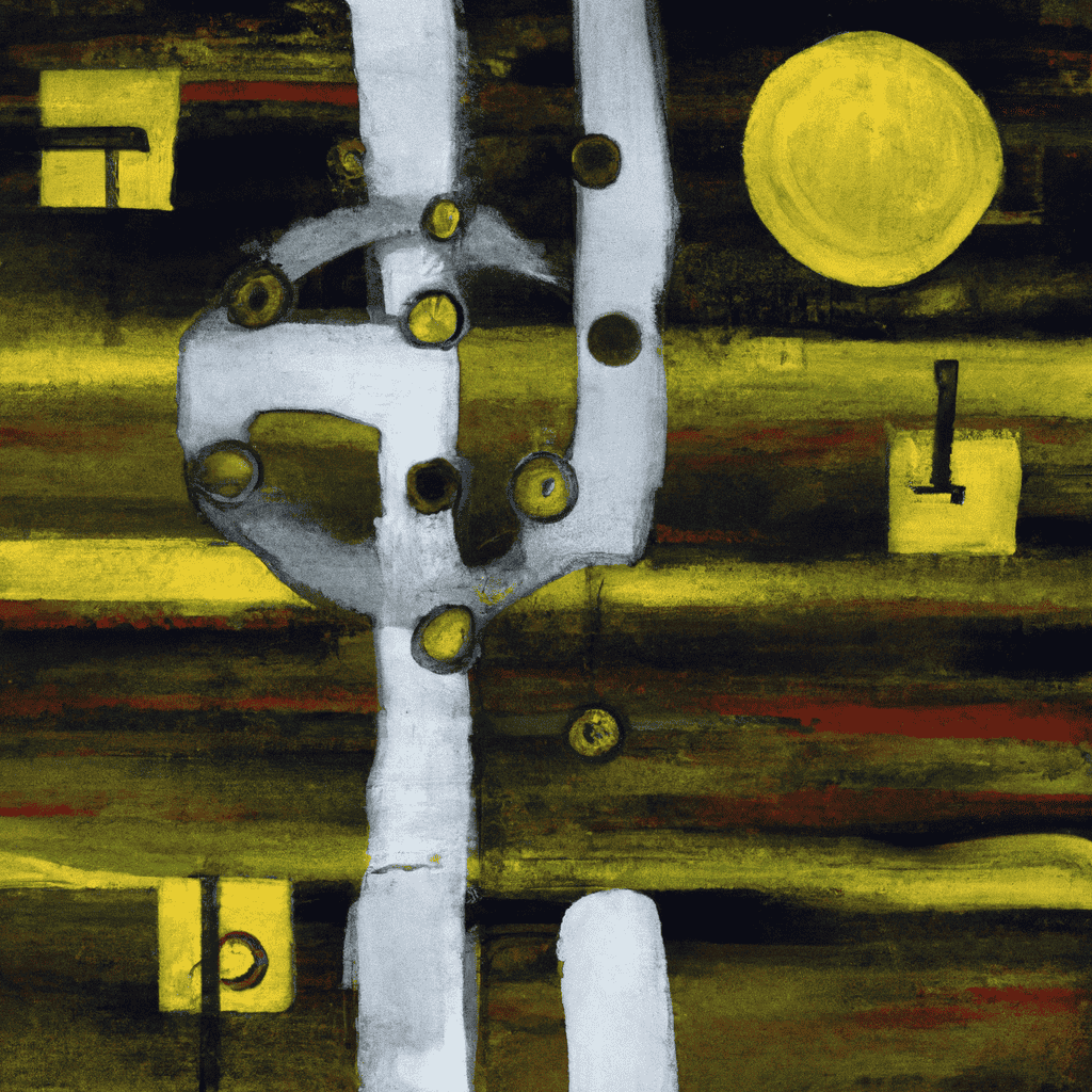 Abstract painting of Pay up or else.