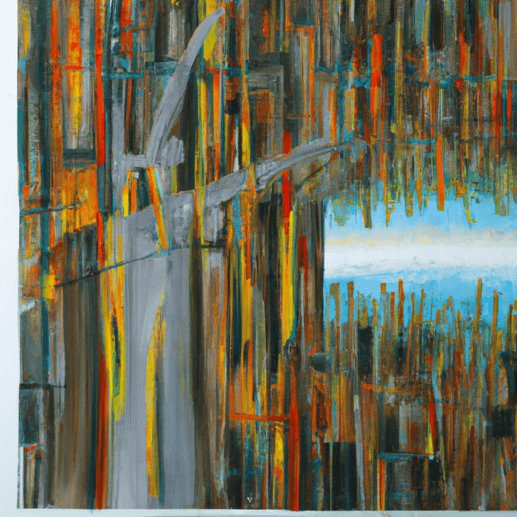Abstract painting of The beginning