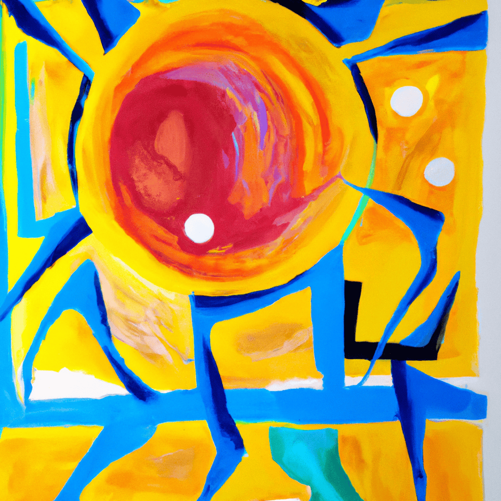 Abstract painting of Sun stroke