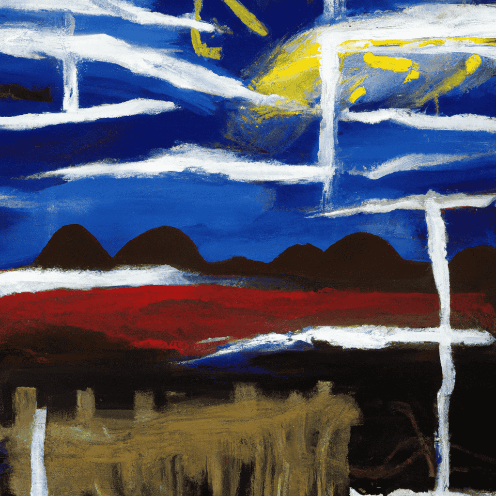 Abstract painting of Scotland - land of the unfree