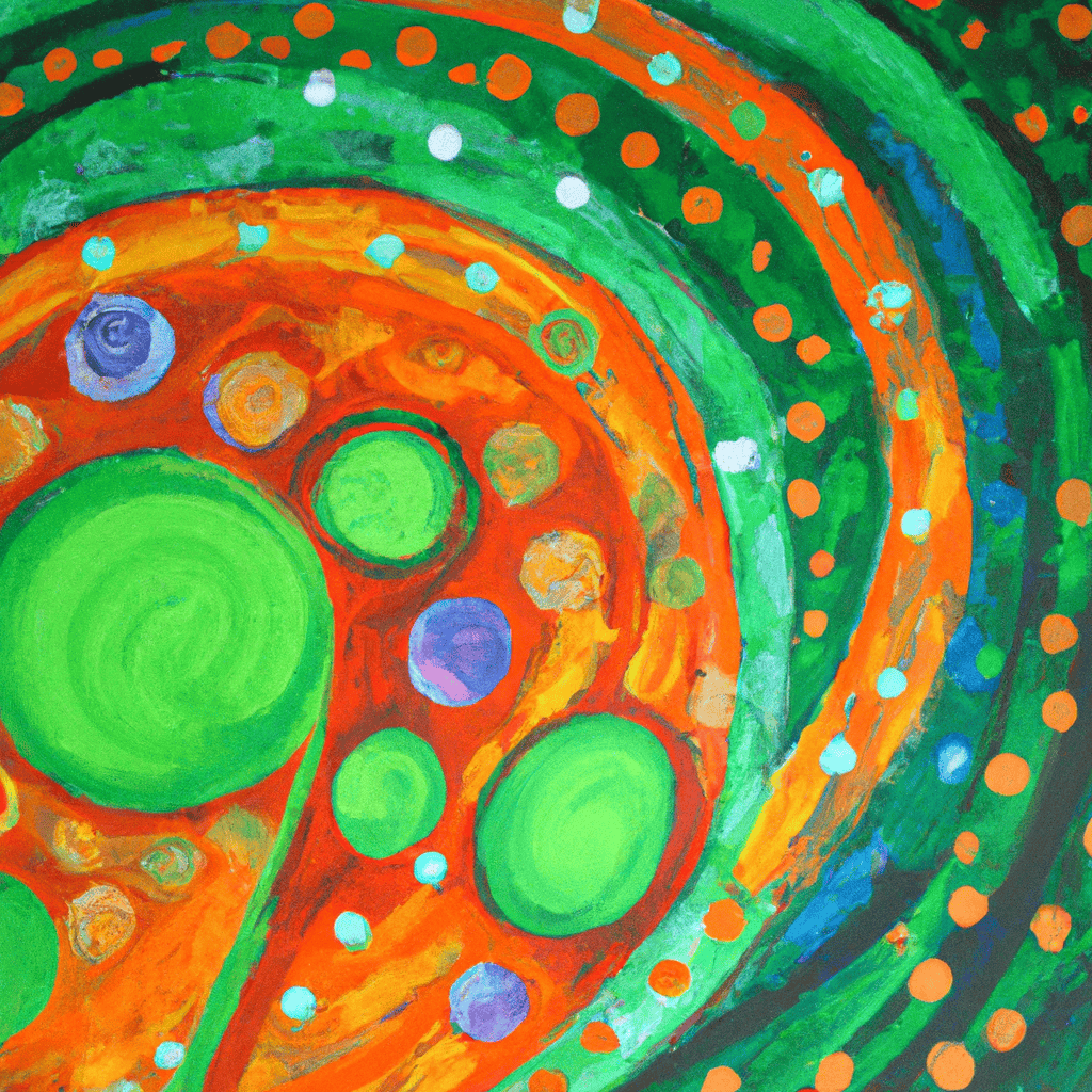 Abstract painting of Hot air on green gas