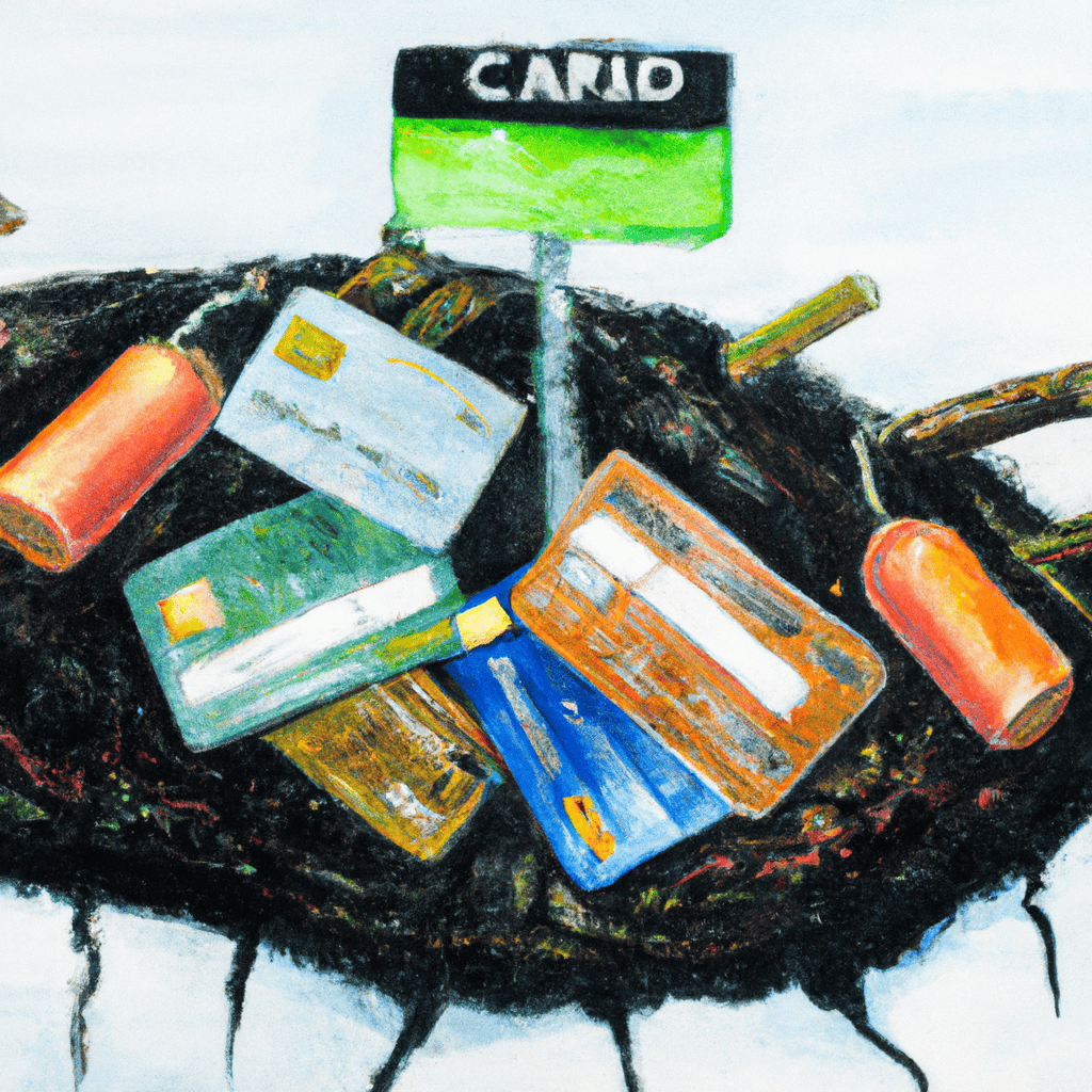 Abstract painting of Carbon credit card
