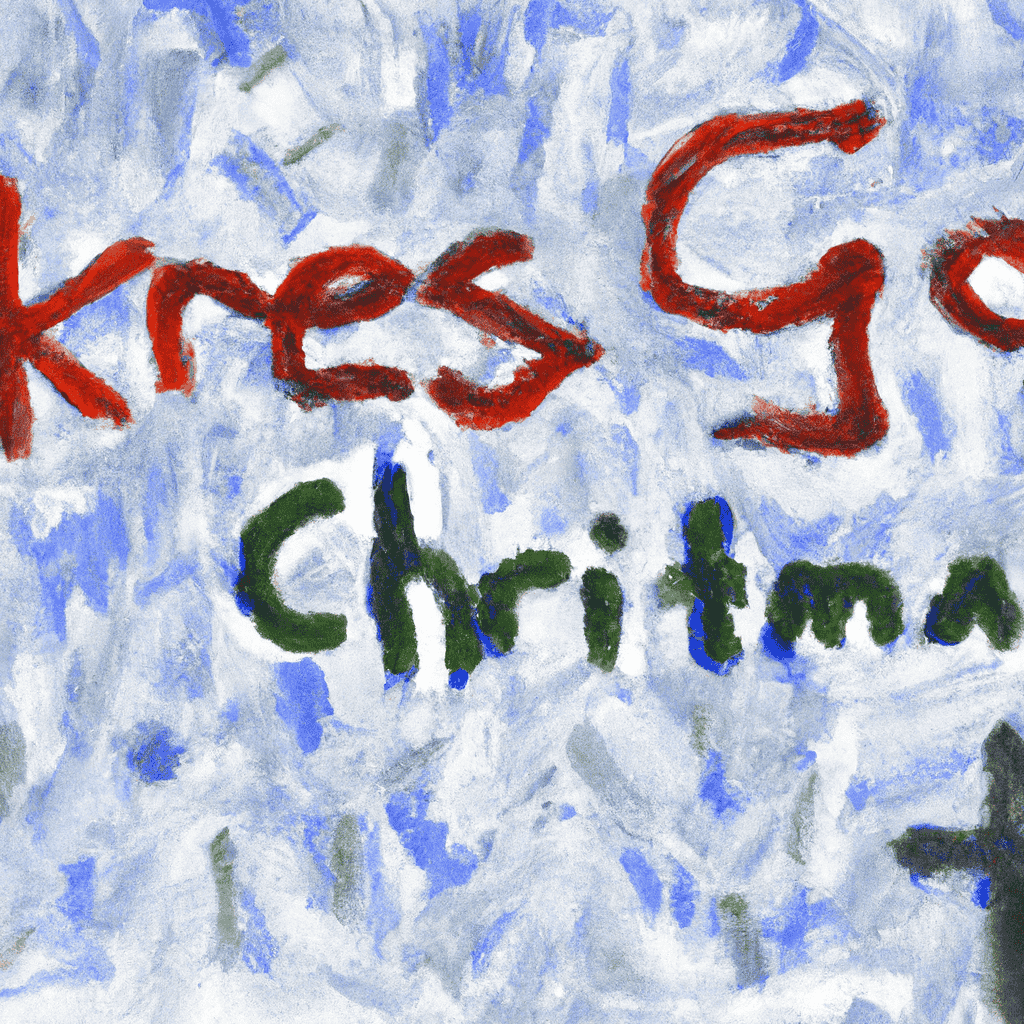 Abstract painting of Merry Christmas, Google