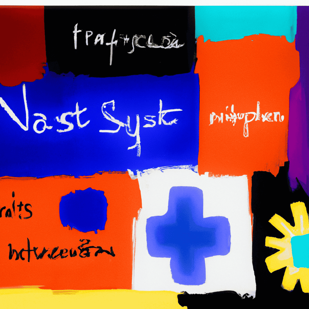 Abstract painting of The NHS IT system - beyond a fiasco