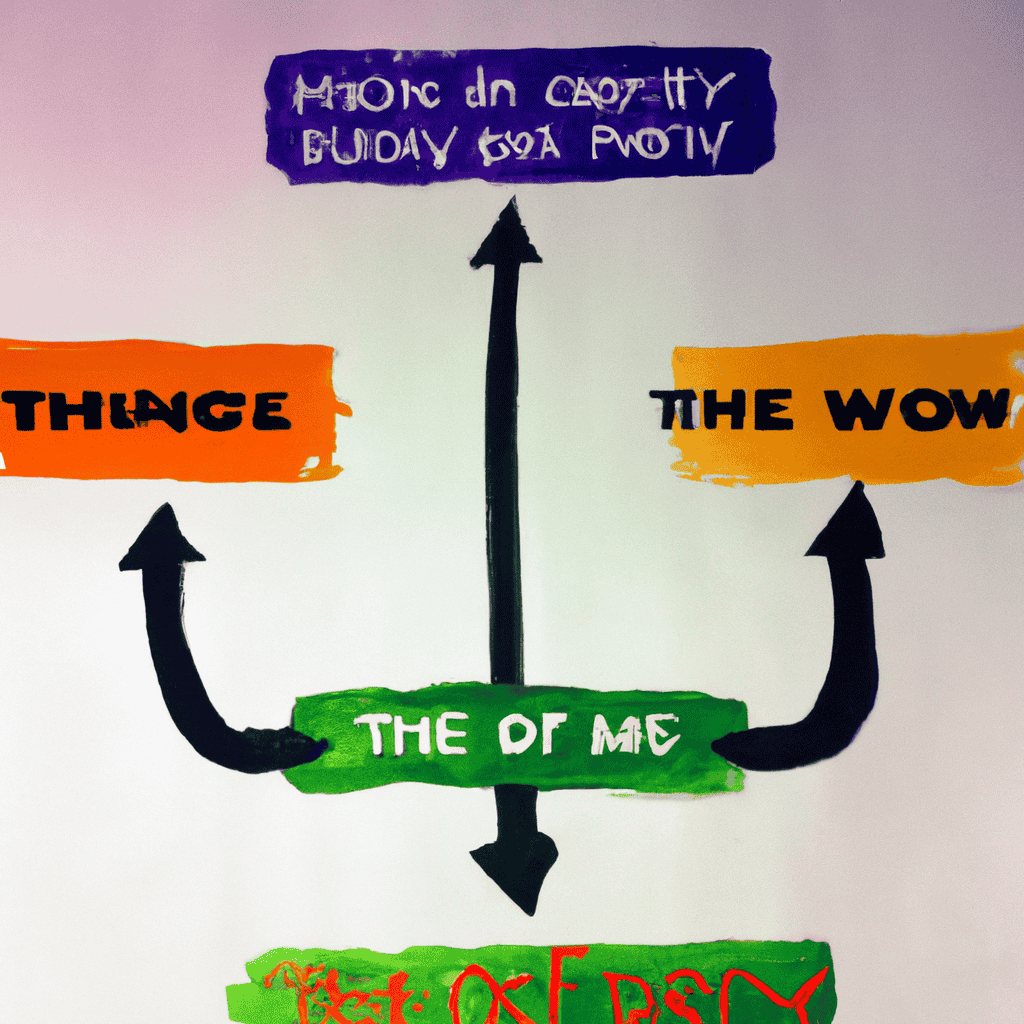 Abstract painting of How to choose the right course of action