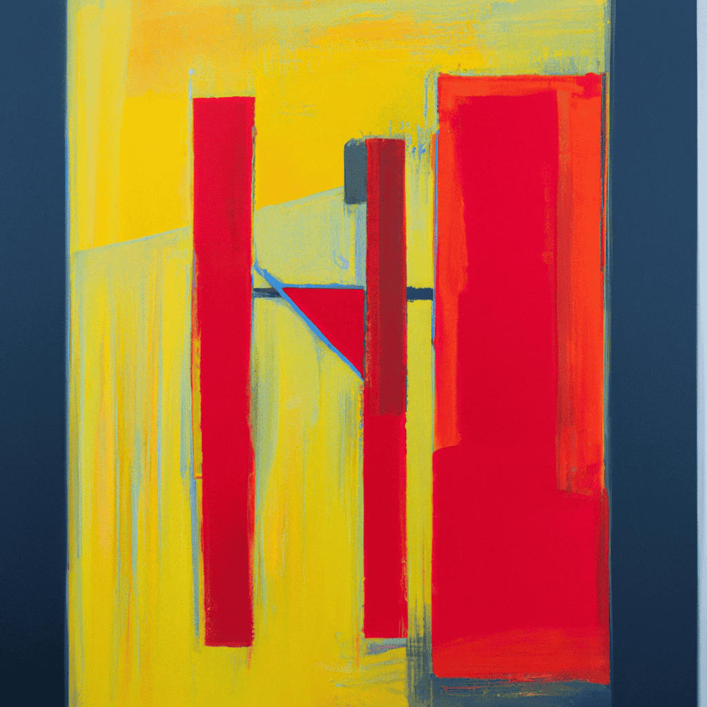 Abstract painting of Flagging a warning