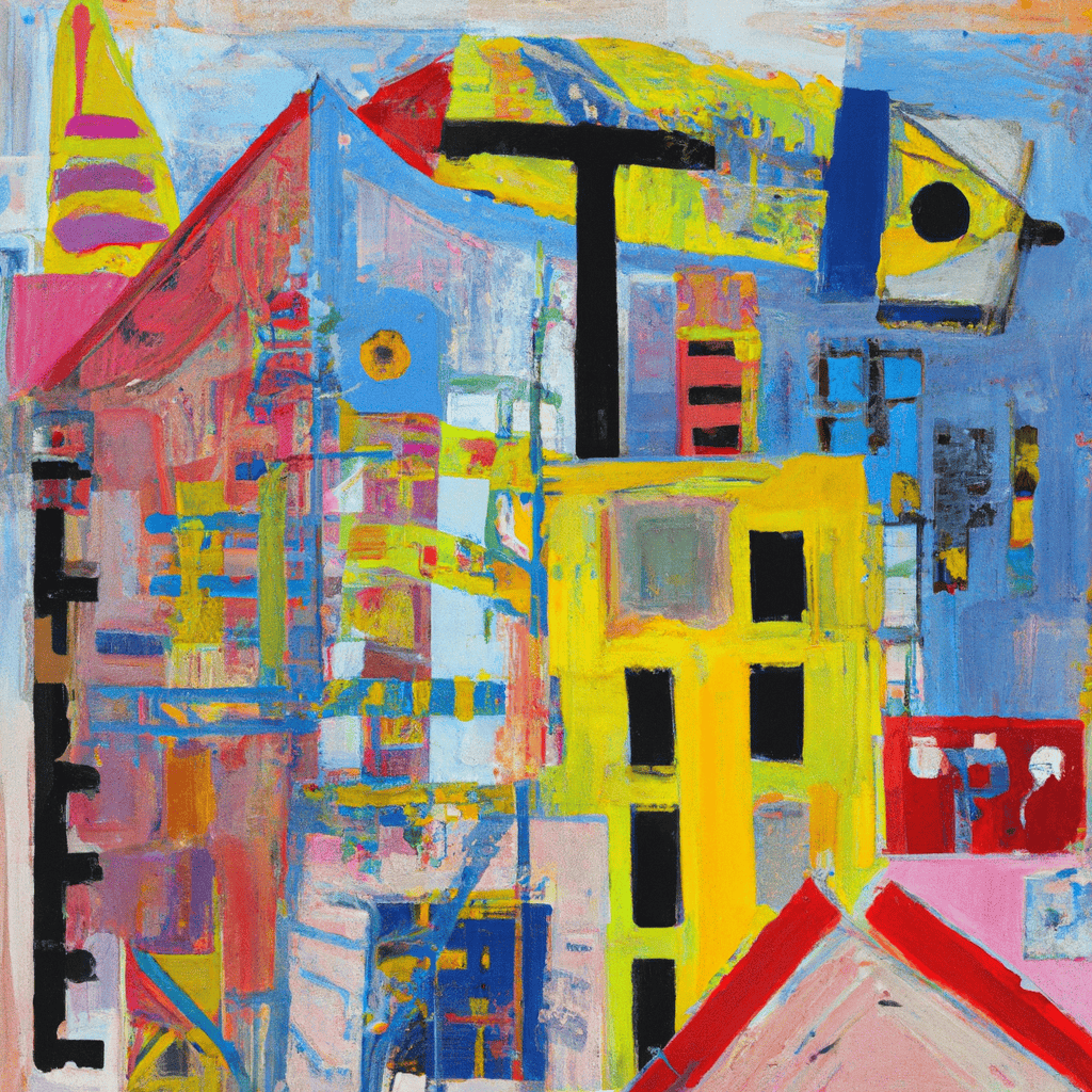 Abstract painting of Build for the future, don't rebuild the past