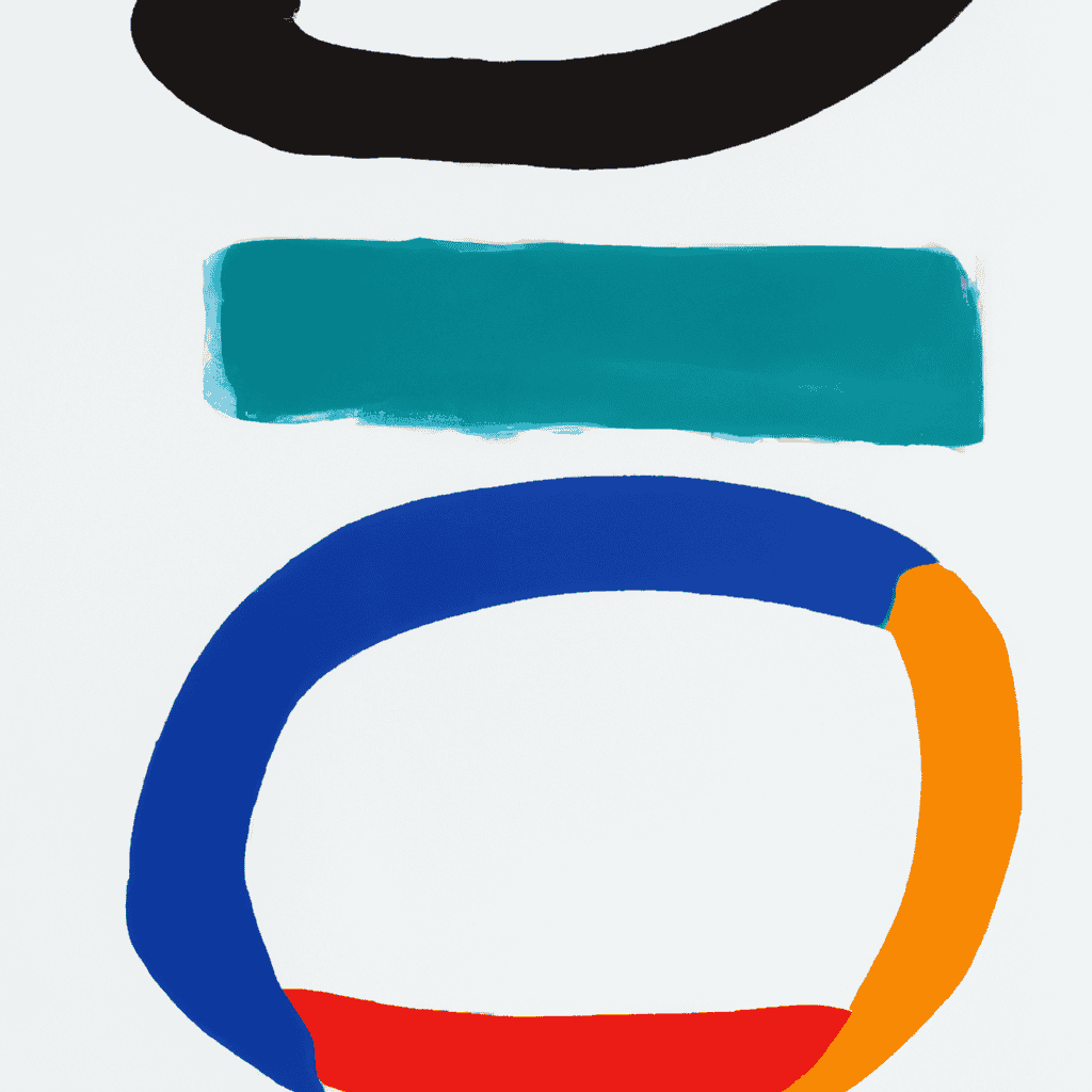 Abstract painting of Olympic logo